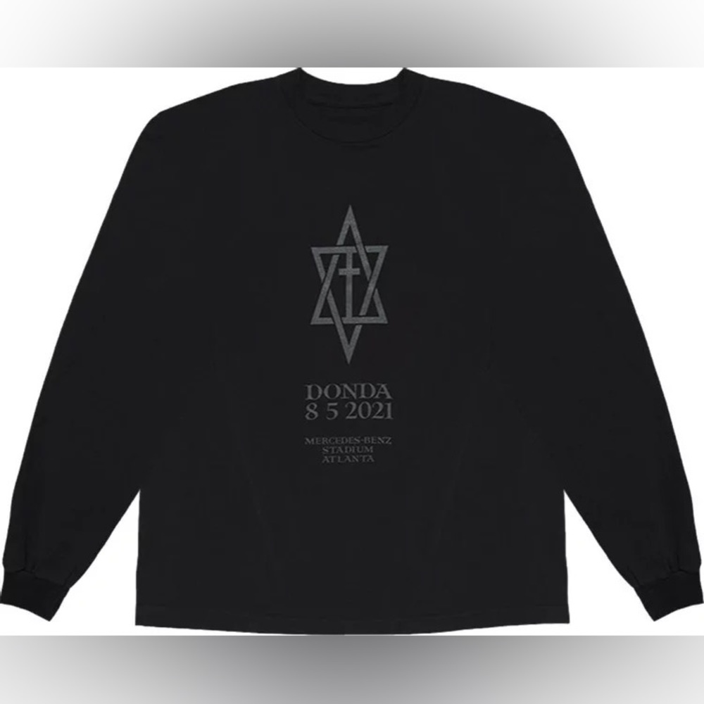 Kanye West Donda Long Sleeve Black Tee Yeezy